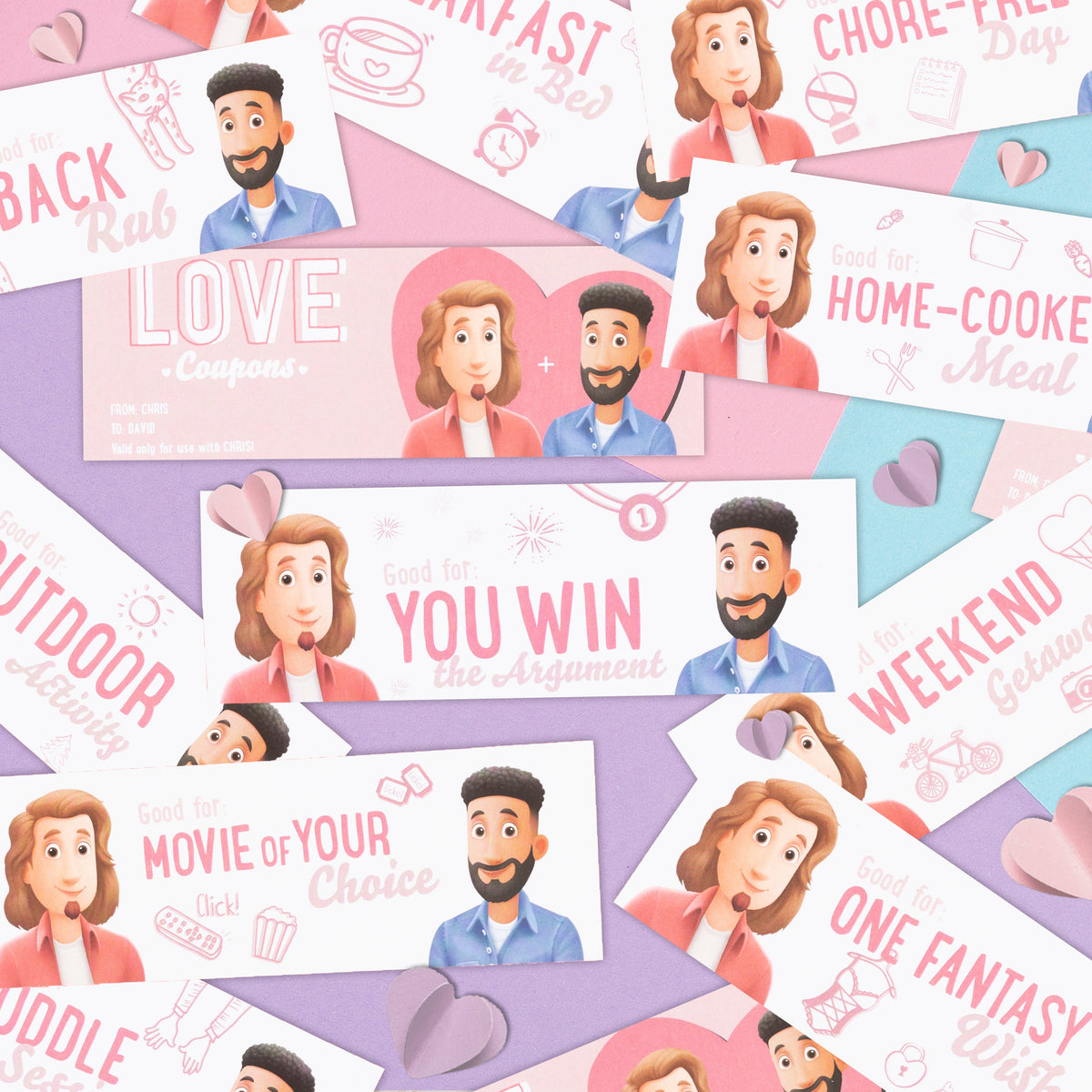 New LOVE COUPON FREEBIES for couples!