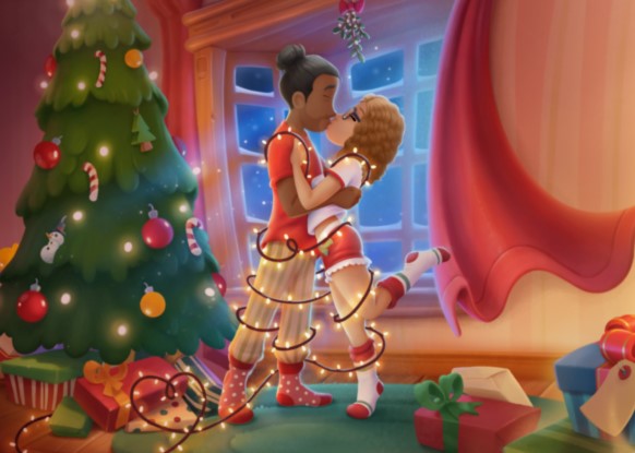 An illustration from the Hooray Heroes Christmas love book.