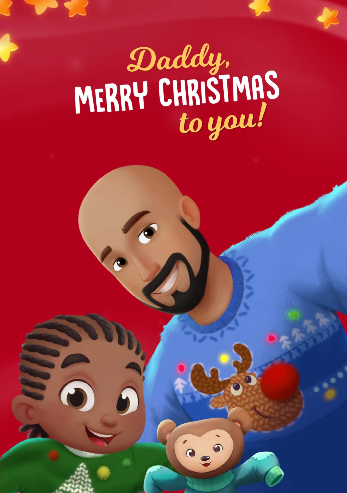 Merry Christmas, Daddy Card - From Girl