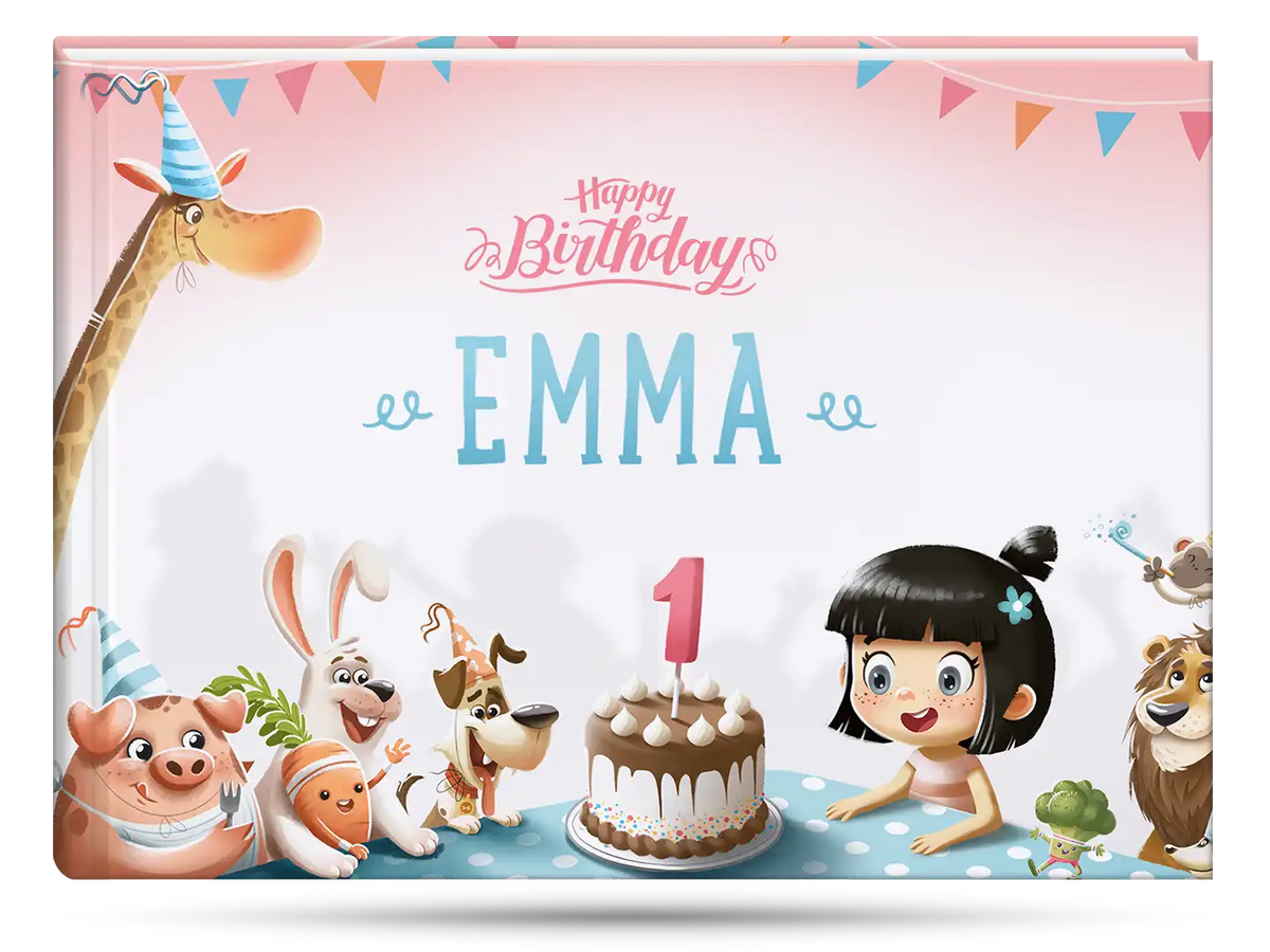 The cover of Hooray Heroes unique birthday book that celebrate the magic of first birthdays.