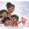 Custom book for mother and her three kids is a heartfelt keepsake for life.