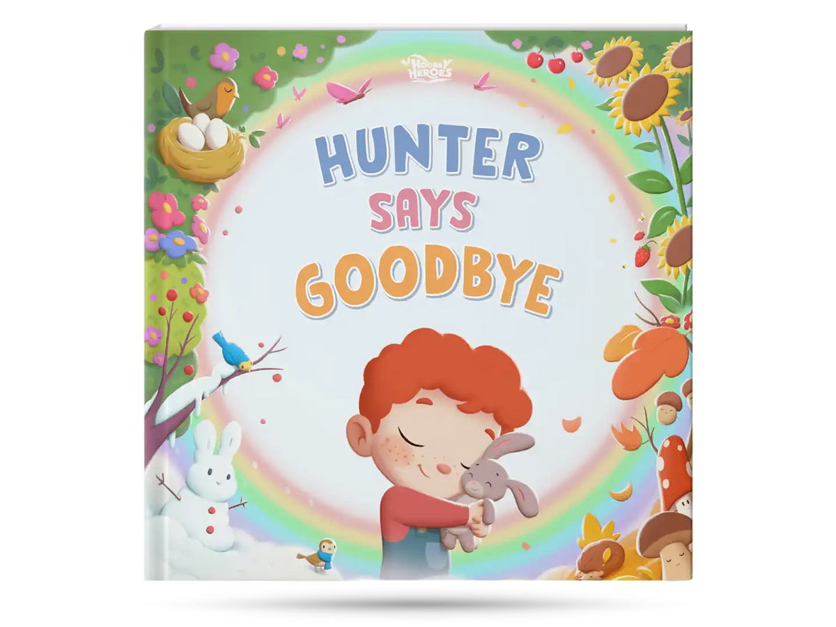 Cover of a custom book for kids about a child losing a loved one.