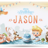 The cover of Hooray Heroes personalized birthday book Happy Birthday, Jason.