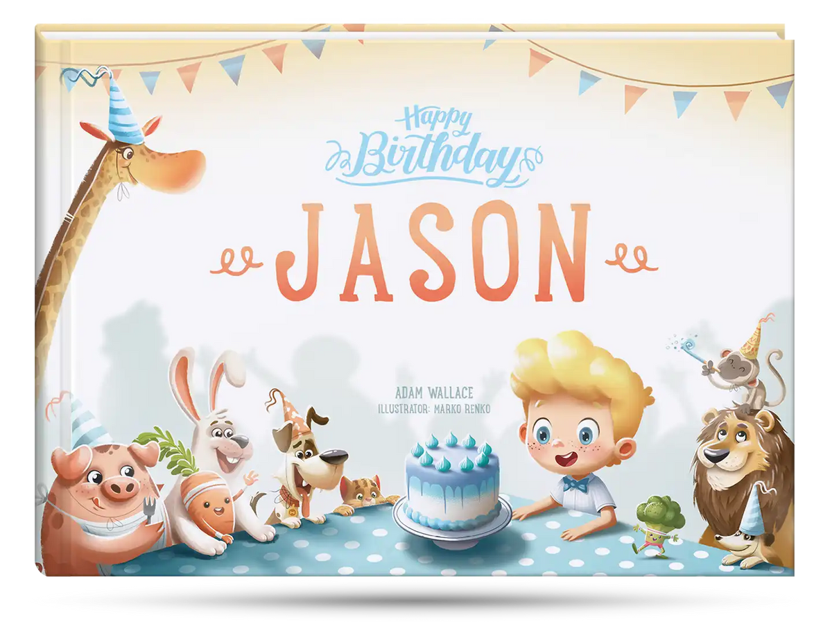 The cover of Hooray Heroes personalized birthday book Happy Birthday, Jason.
