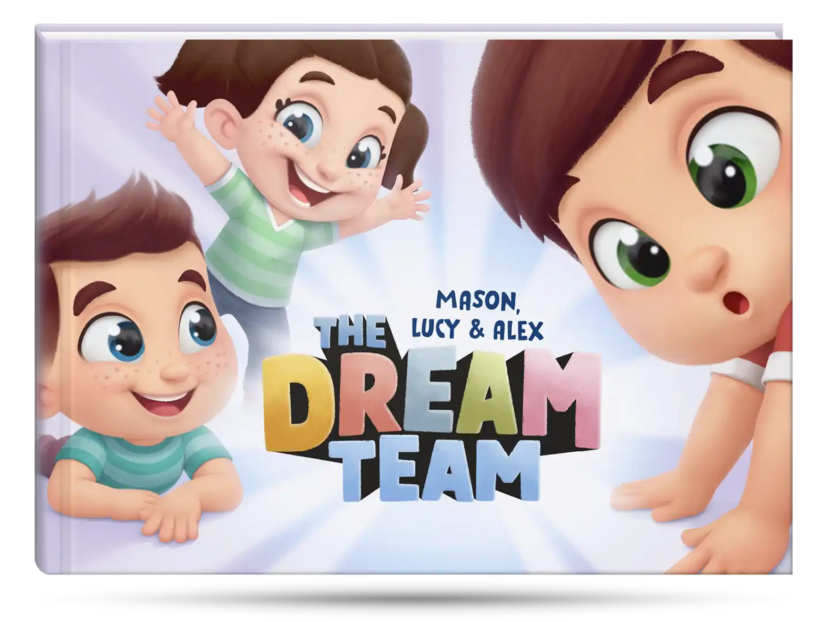 Cover of the personalized book for kids, siblings or friends: an excellent gift idea by Hooray Heroes.