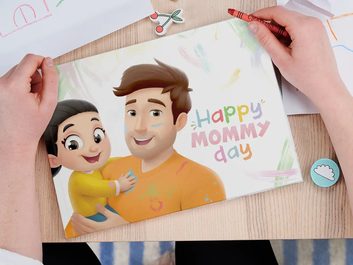 Cover of 'Happy Mommy Day,' a personalized book for mom.