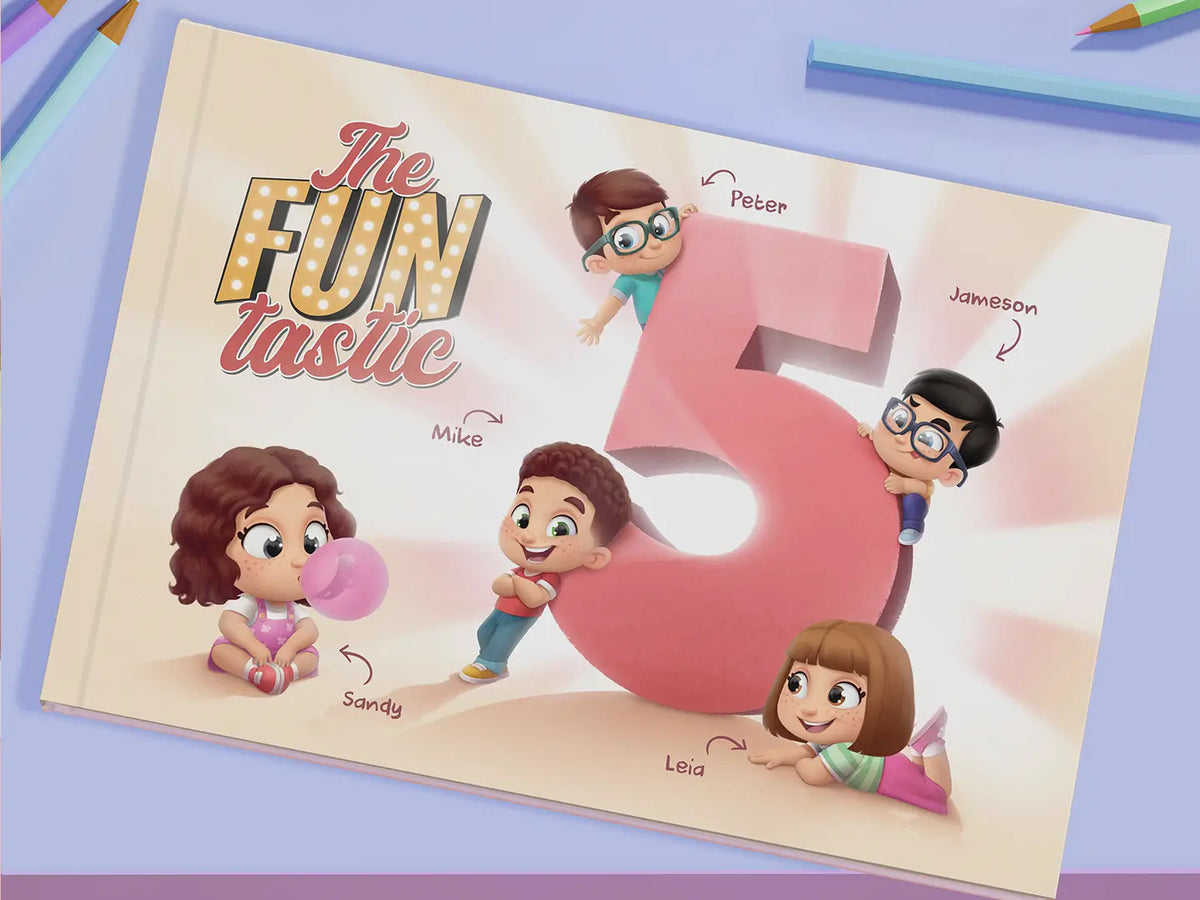 Personalized book for 5 kids is a one of a kind gift for kids.