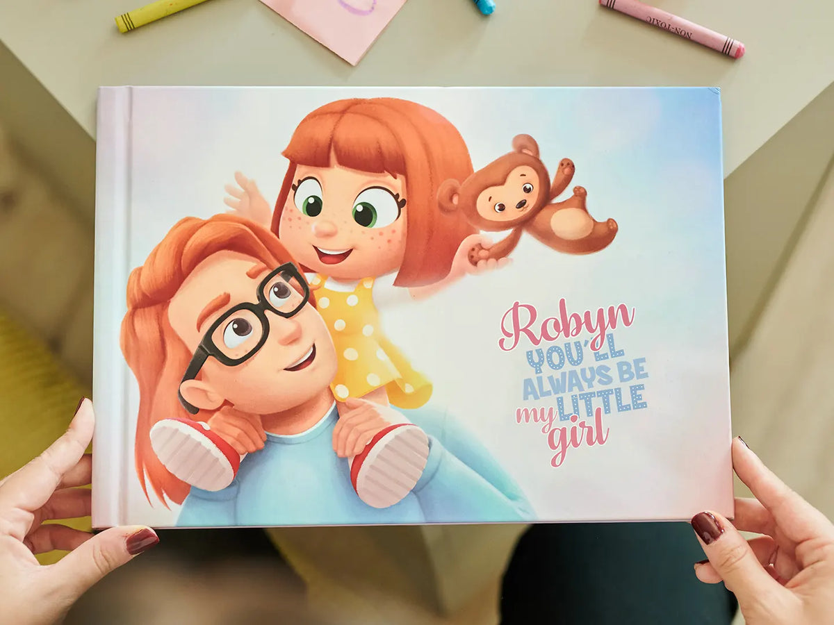 The cover of bestselling personalized book from Hooray Heroes for dads and their daughters.