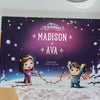 The cover of the personalized storybook about Christmas for two kids.