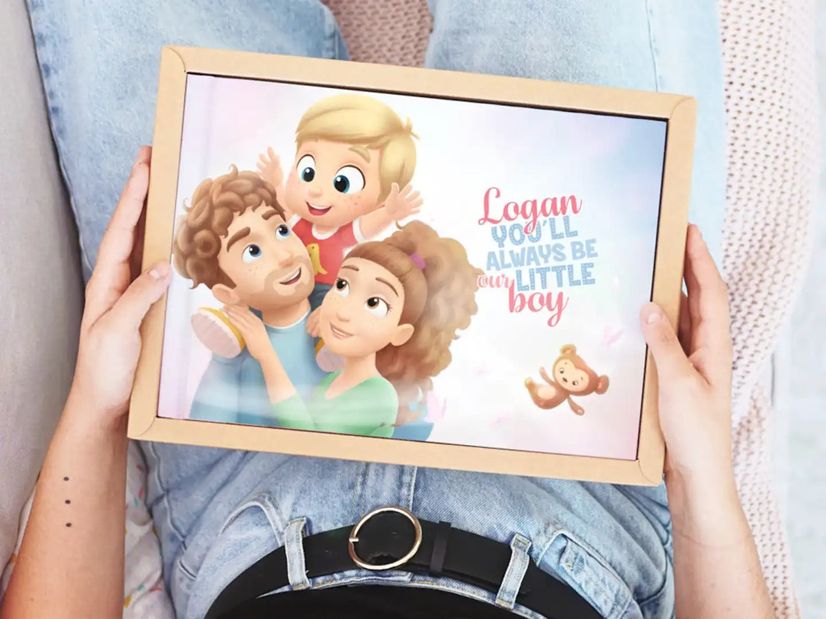 The cover of our bestselling personalized book for parents and sons which is one of the best gifts for parents.