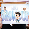 A father holding his personalized book When Logan Grows Up by Hooray Heroes.