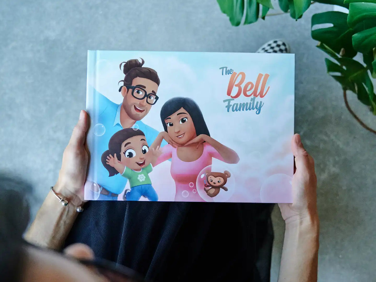 The best family gift is a personalized book for a daughter and her parents.