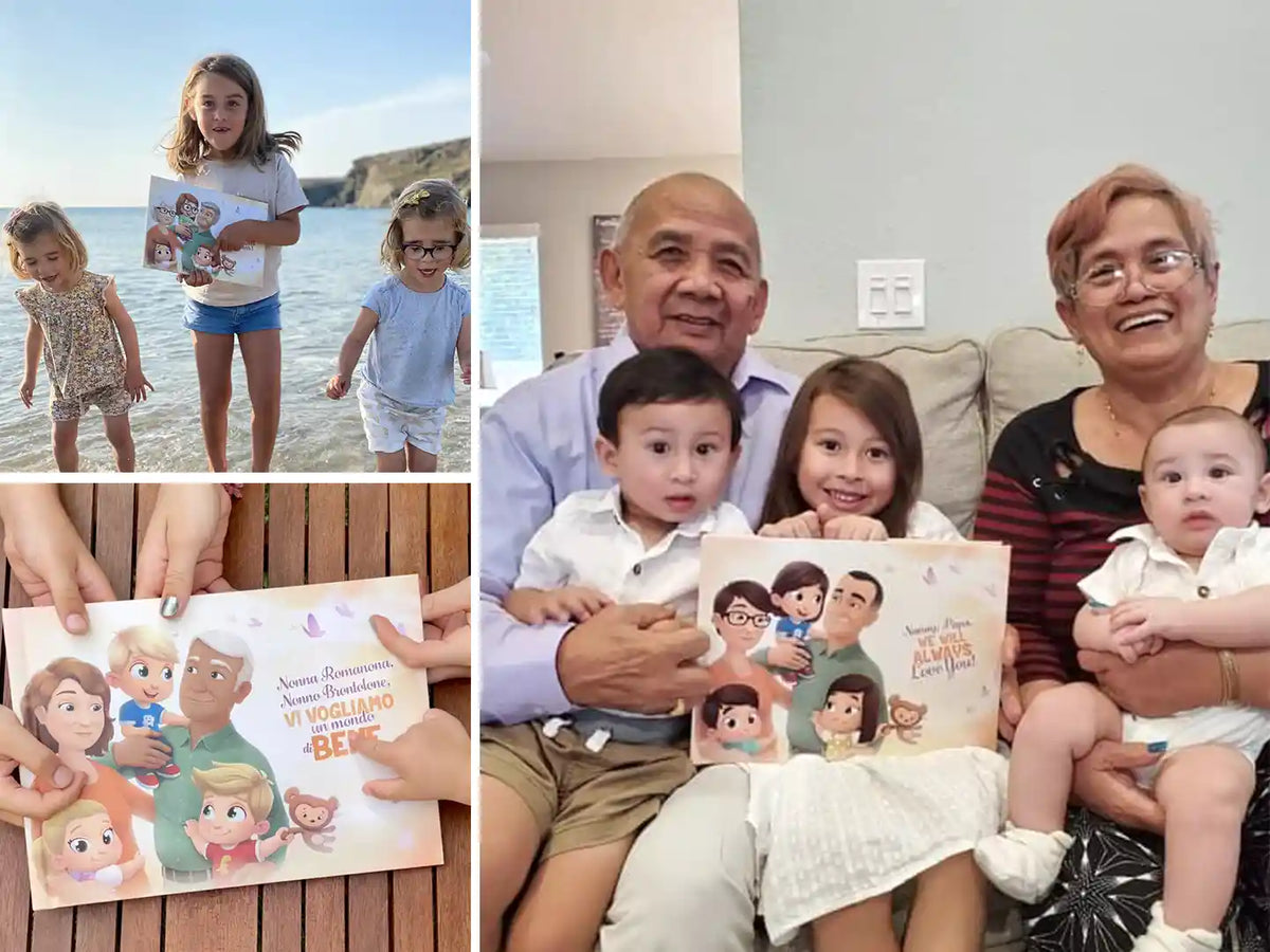 For Grandmotther's Day, Birthdays or Christmas, offer a personalized book for grandparents and kids.
