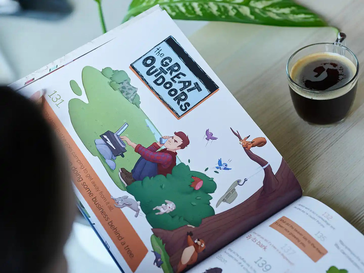 Take a look insode of custom book of dad jokes with 365 jokes inside.