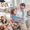 Dads and their two kids are reading this DIY book they received as a great gift for Father's Day.