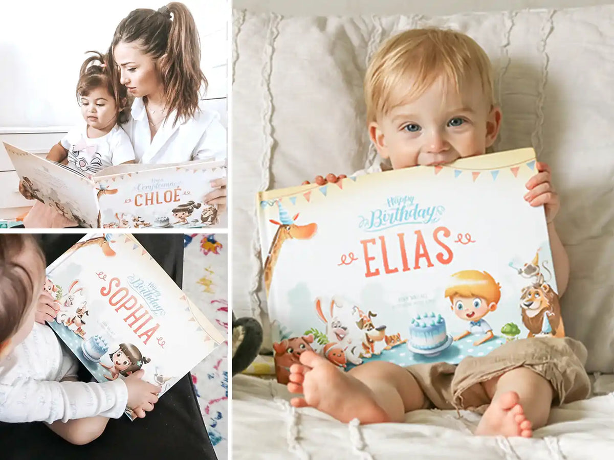 Little readers are showing their ultimate birthday gift for kids, a personalized birthday book.