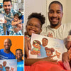 Peronalized book for dads and their kids makes them smile with happiness.