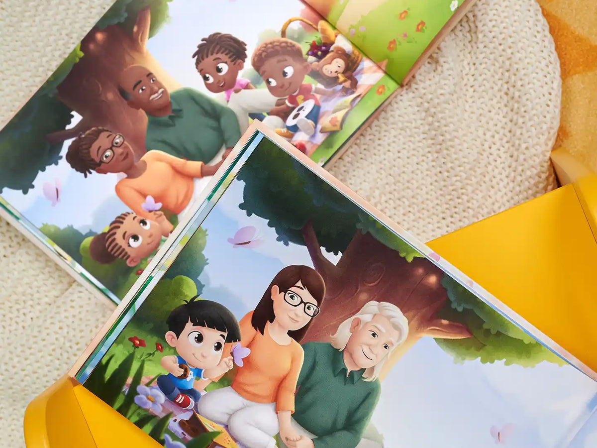 Nostalgy and good feelings are everywhere in this personalized gift for grandparents with grandkids.