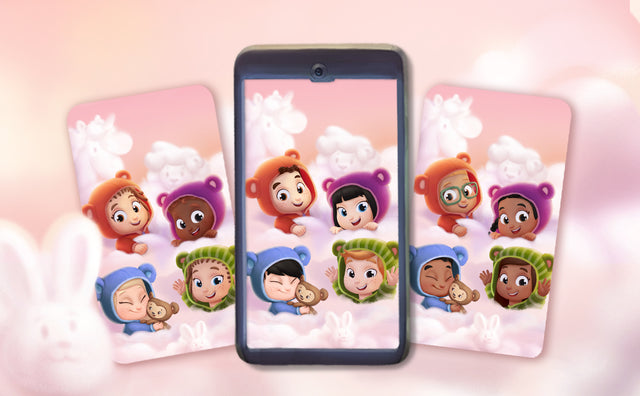 Free Personalized Mobile Wallpaper For Four Kids