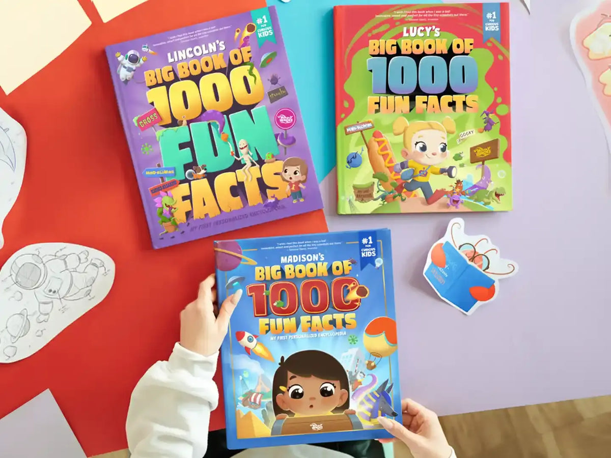 The covers of the personalized book of facts for boys which is more interesting that Guinness book for kids.