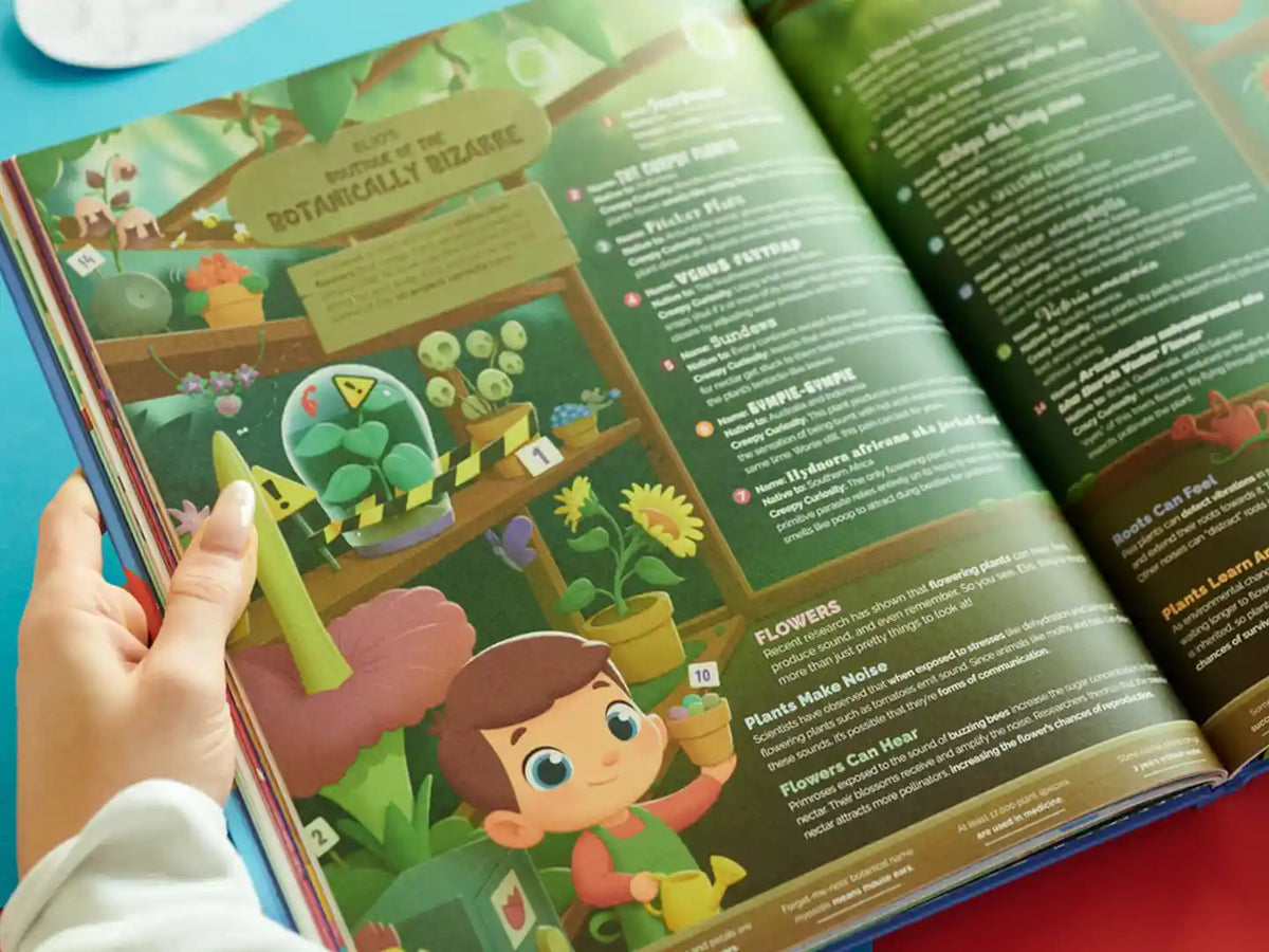 Young readers will be happy to read fun facts about plants and flowers from our personalized kids encyclopedia.