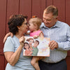 A unique Father's Day gift for grandparents, a DIY book about grandma, grandpa, and their three grandkids.