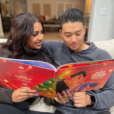 Make Santa bring the best Christmas gift to your partner: a personalized love book from Hooray Heroes.
