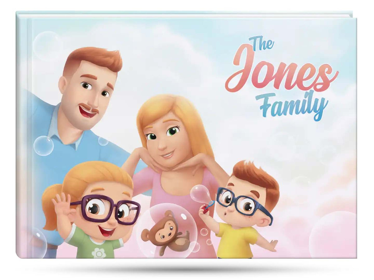 The greatest gift for families of four - a special DIY book for mommy, daddy, and two children. 