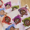 Each kid is personalized in this custom book for five kids which is a very unique present for a family with five kids.
