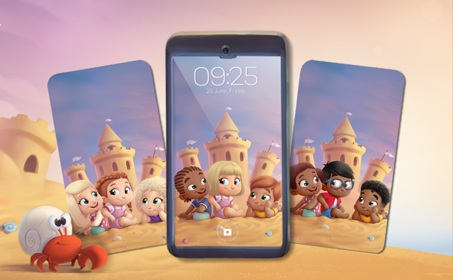 Free Personalized Mobile Wallpaper for Three Kids