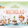 The cover of the personalized birthday book which is the perfect gift for a four-year-old.