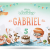 The cover of the personalized birthday book which is the perfect gift for a five-year-old.