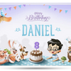 The cover of the personalized birthday book which is the perfect gift for a eight-year-old.