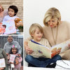 Grandmas and their grandchildren with their personalized book.
