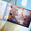 Little chef making a mess in the kitchen from our personalized home alone book for one child.