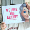 The cover of a new personalized Hooray Heroes book for grandma from her two grandkids.