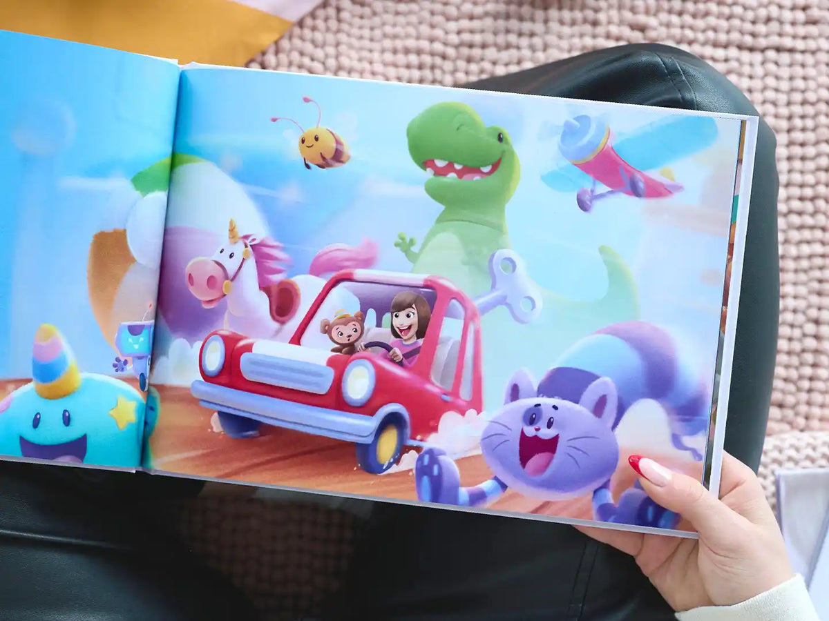 A fun illustration from a personalized book for grandma from Hooray Heroes.