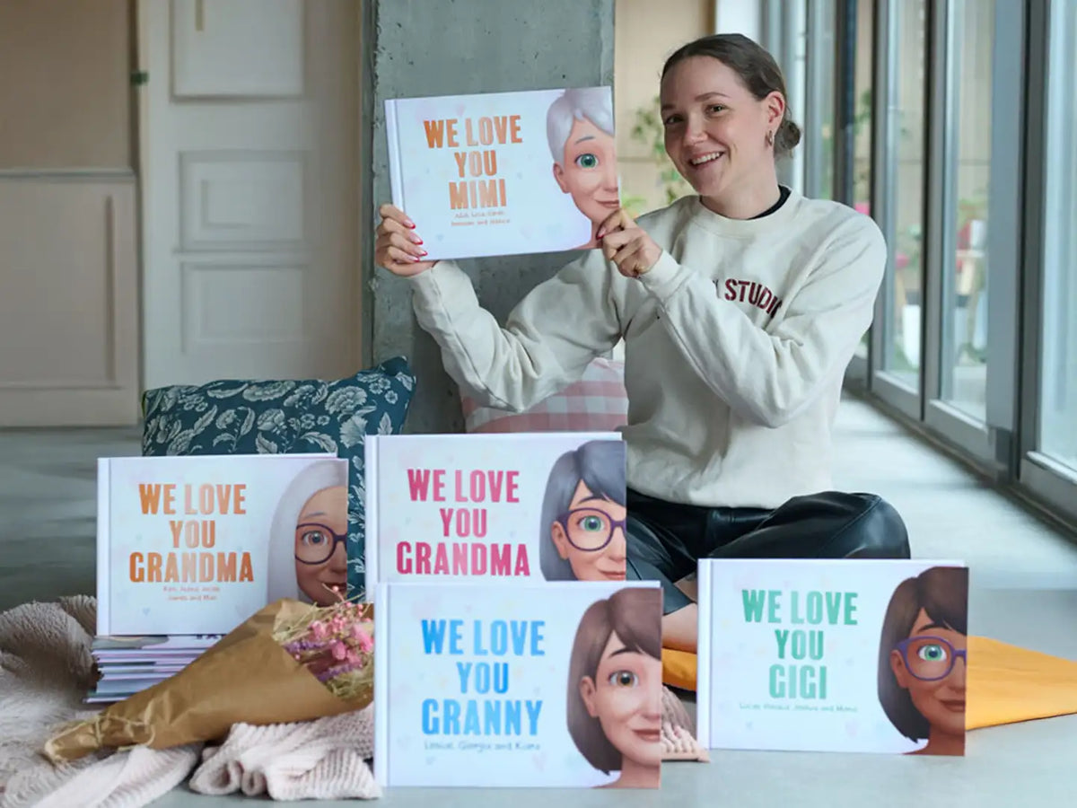 A new collection of personalized books for grandma from 2 to 5 grandkids.