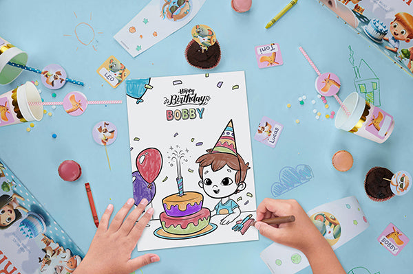 Free Personalised Happy Birthday Coloring Book