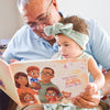 The perfect gift idea for Grandma and Grandpa, a customized book for granny, grandpa, and two grandkids.