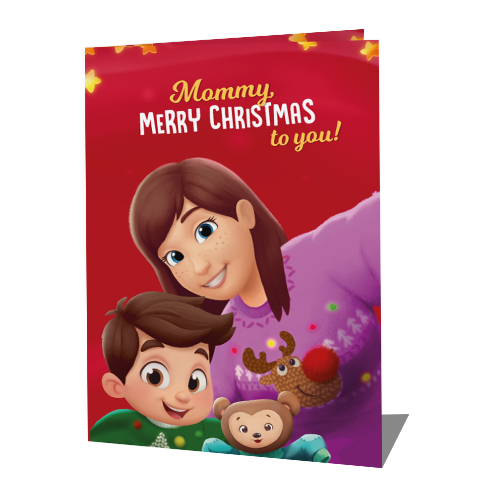 Merry Christmas, Mommy Card - From Girl
