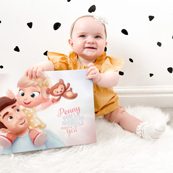 Penny with her new personalized book