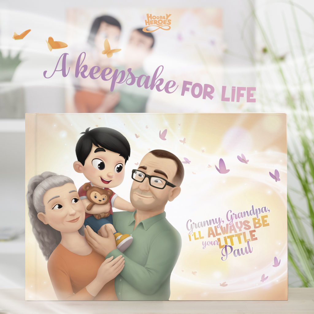 Personalized book for grandparents and grandchildren from Hooray Heroes.