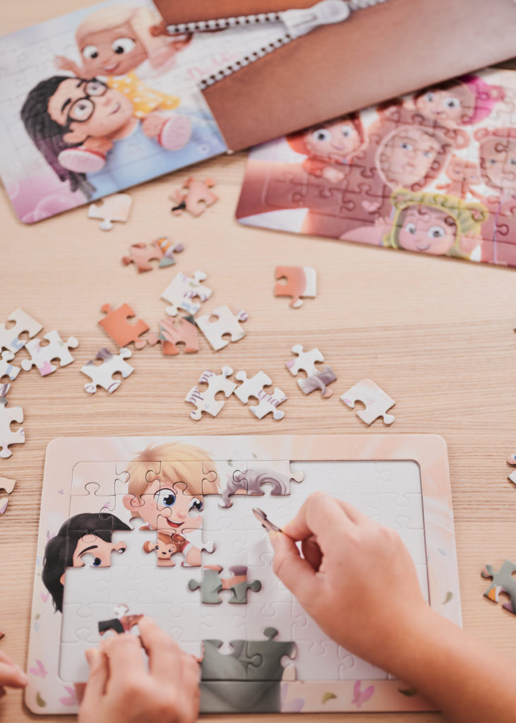 A collection of personalized puzzles, an amazing xmas gift for granny.