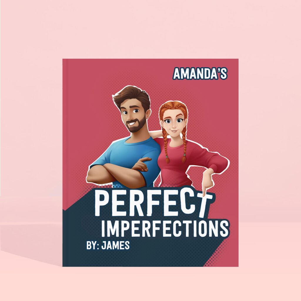 The cover of the personalised Perfect Imperfections book by Hooray Heroes.