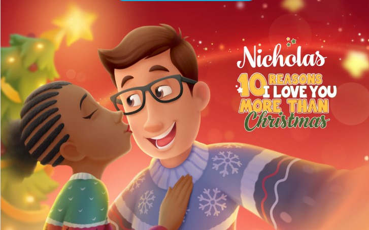 A Hooray Heroes personalized Christmas book for couples.