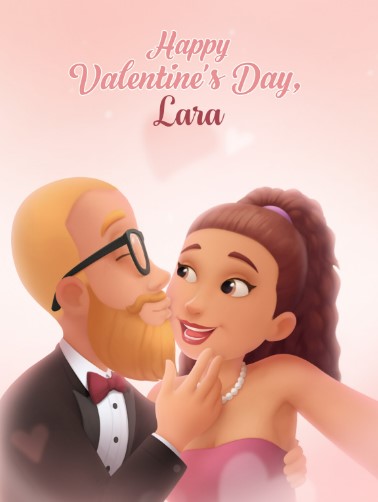 A custom Valentine's Day card for your husband, wife, girlfriend, or boyfriend.