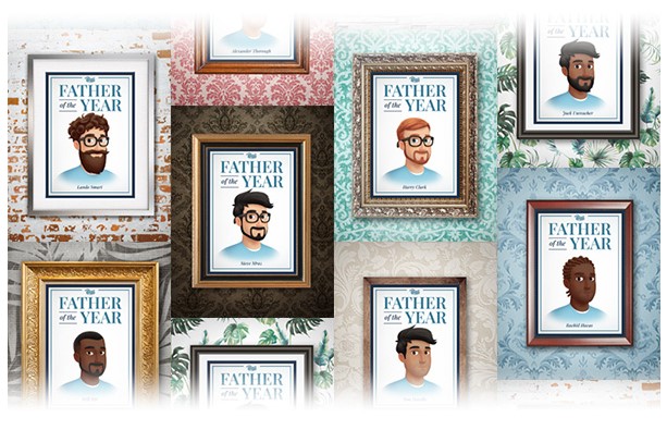 Free personalised Hooray Heroes father of the year plaques. 