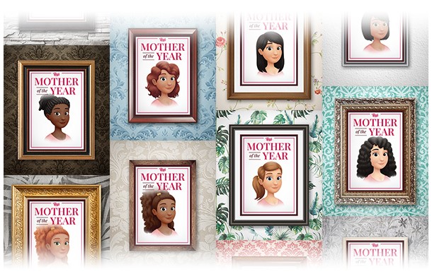 Free personalized Hooray Heroes mother of the year plaques. 