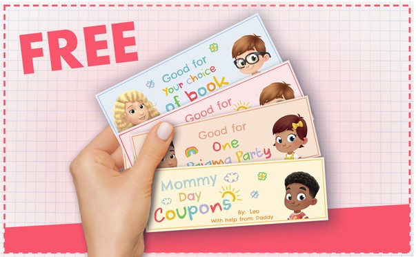 Free personalized coupons for mom from child. 